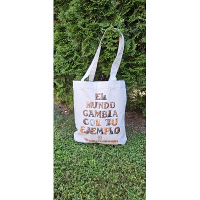 Tote Bag algodón reciclado "El mundo cambia con tu ejemplo, no con tu opinión" Tote Bag algodón reciclado "El mundo cambia con tu ejemplo, no con tu opinión"