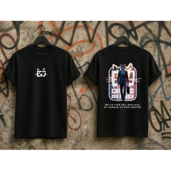 Camiseta Unisex “No te fíes del reflejo” – Edición Gatos de Calle